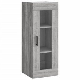 Berkfield Highboard Grey Sonoma 34.5X34X180 Cm Engineered Wood - thumbnail 5