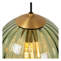 Lucide Monsaraz 3 Light Glass Cluster Ceiling Pendant Amber / Black / Green - thumbnail 3