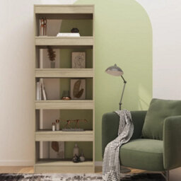 Berkfield Book Cabinet/room Divider Sonoma Oak 60X30X166 Cm Engineered Wood - thumbnail 5