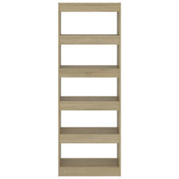 Berkfield Book Cabinet/room Divider Sonoma Oak 60X30X166 Cm Engineered Wood - thumbnail 3