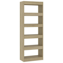 Berkfield Book Cabinet/room Divider Sonoma Oak 60X30X166 Cm Engineered Wood - thumbnail 2