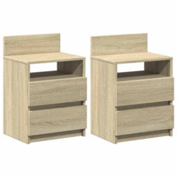 Berkfield Bedside Cabinets 2 Pcs With 2 Drawers Sonoma Oak 40X33X60 Cm - thumbnail 2