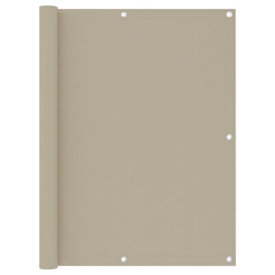 Berkfield Balcony Screen Beige 120X600 Cm Oxford Fabric - image 1