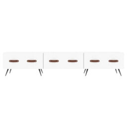 Berkfield Tv Cabinet White 150X36X30 Cm Engineered Wood - thumbnail 5
