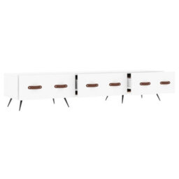 Berkfield Tv Cabinet White 150X36X30 Cm Engineered Wood - thumbnail 6
