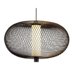 Luminosa Lighting Luminosa Astari Wire Frame Pendant Ceiling Light Matt Black Led 2700K - thumbnail 3