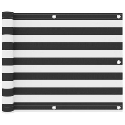 Berkfield Balcony Screen Anthracite And White 75X500 Cm Oxford Fabric - image 1