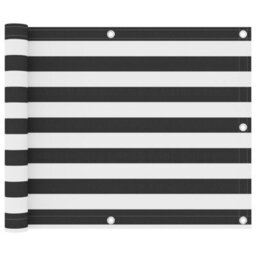 Berkfield Balcony Screen Anthracite And White 75X500 Cm Oxford Fabric - thumbnail 1
