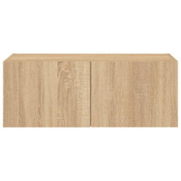 Walplus Tv Wall Cabinet With Led Lights Sonoma Oak 80X35X31 Cm - thumbnail 9