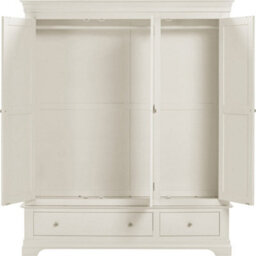 Seconique Bordeaux 3 Door Wardrobe Ivory And Oak (Partially Assembled) - thumbnail 3