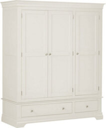 Seconique Bordeaux 3 Door Wardrobe Ivory And Oak (Partially Assembled) - thumbnail 2