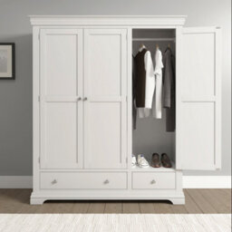 Seconique Bordeaux 3 Door Wardrobe Ivory And Oak (Partially Assembled) - thumbnail 9