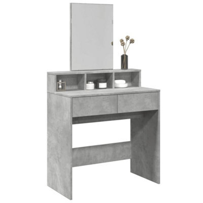 Berkfield Dressing Table With Mirror Concrete Grey 80X41X144.5 Cm - image 1