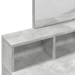Berkfield Dressing Table With Mirror Concrete Grey 80X41X144.5 Cm - thumbnail 7