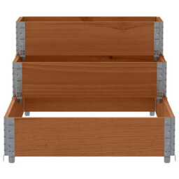Berkfield Rustic 3-Tier Raised Bed Brown 120X80 Cm Solid Wood Pine - thumbnail 4