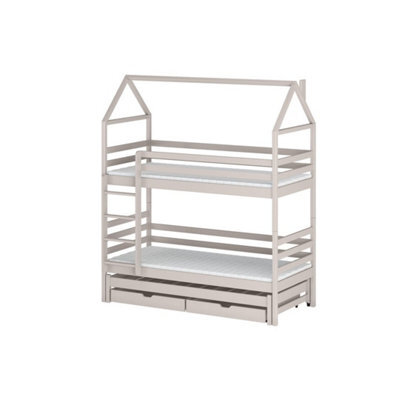 Arte Cashmere Dalia Bunk Bed With Trundle And Storage W198Cm - Elegant Triple Sleeper For Calm, Organised Bedrooms - image 1