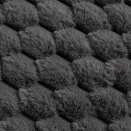 OHS Waffle Throw Over Bed Blanket Faux Fur Soft Warm Fleece, Charcoal - 125 X 150Cm - thumbnail 7