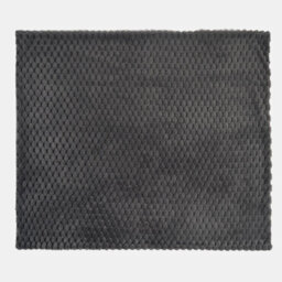 OHS Waffle Throw Over Bed Blanket Faux Fur Soft Warm Fleece, Charcoal - 125 X 150Cm - thumbnail 4