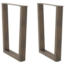 Berkfield Dining Table Legs V-Shape 2 Pcs Natural Steel 60X(72-73.3) Cm Steel