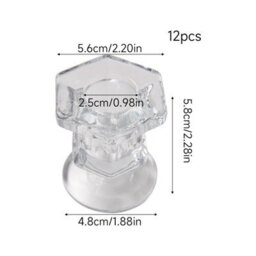 Living And Home 12 Pack Clear Soda Lime Glass Taper Candle Holders For Wedding Table Centerpiece Decor - thumbnail 9