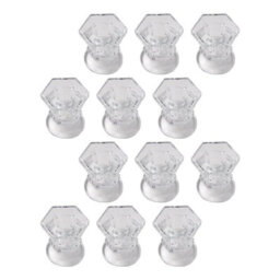 Living And Home 12 Pack Clear Soda Lime Glass Taper Candle Holders For Wedding Table Centerpiece Decor - thumbnail 6