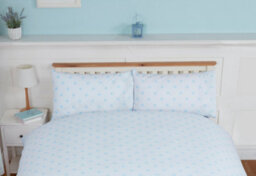 Rachael Hale Double Bed Luke & Leia Duvet Cover Set Puppy Dogs Blue White - thumbnail 3