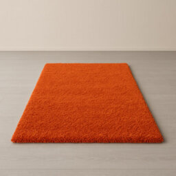 Uetian Orange Shaggy Rug 60 X 110 Cm Thick 5 Cm Deep Pile, Soft Plush Rectangular Carpet For Living Room & Bedroom - thumbnail 5