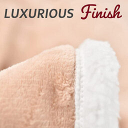 Glamhaus Heated Throw Electric Fleece Over Blanket Sofa Bed Large 160 X 130Cm Toasted Almond - thumbnail 2