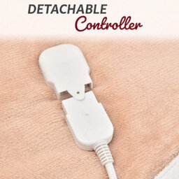 Glamhaus Heated Throw Electric Fleece Over Blanket Sofa Bed Large 160 X 130Cm Toasted Almond - thumbnail 5
