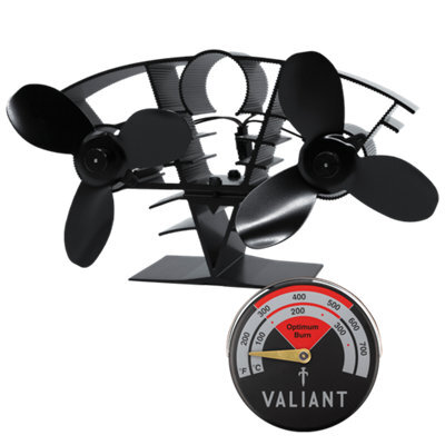 Valiant Whirlwind Twin Blade Stove Fan And Magnetic Thermometer - image 1