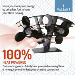 Valiant Whirlwind Twin Blade Stove Fan And Magnetic Thermometer - thumbnail 4
