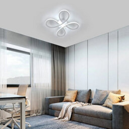 Modern Led Ceiling Light Flower Bedroom Lamp Creativ Chandelier Livingroom 6500K - thumbnail 9