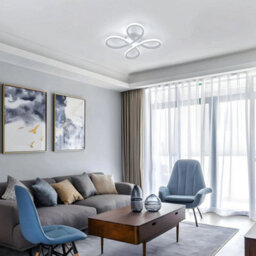 Modern Led Ceiling Light Flower Bedroom Lamp Creativ Chandelier Livingroom 6500K - thumbnail 6