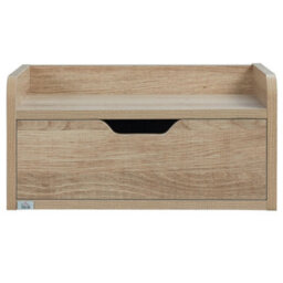 Wyld Haus Tacoso Set Of 2 Natural Wood Chevron Floating Nightstands With Drawer, Wall-Mounted, L40 X D30 X H19.5Cm - thumbnail 7