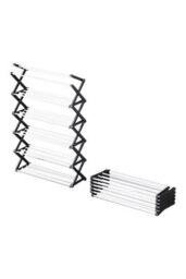 Living And Home Black 6-Tier Foldable Narrow Space Saving Metal Shoe Rack Shoe Storage For 18 Pairs Shoe Organiser - thumbnail 4