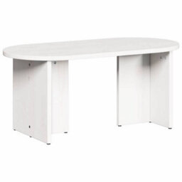 Berkfield Coffee Table White 80 X 39.5 X 35 Cm Solid Pine Wood - thumbnail 2