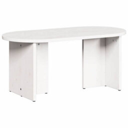 Berkfield Coffee Table White 80 X 39.5 X 35 Cm Solid Pine Wood - thumbnail 7