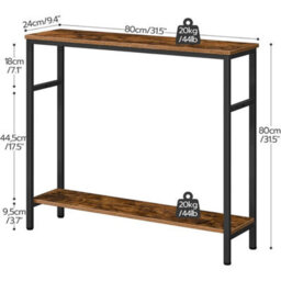 80X24X80Cm Hallway Console Sofa Side Storage Table - thumbnail 2