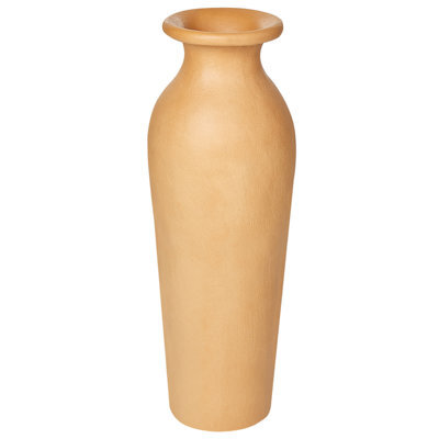 Beliani Decorative Vase Muar Ceramic 60 Cm Orange - image 1