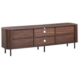 Beliani Retro Tv Stand Bradley Dark Brown - thumbnail 7