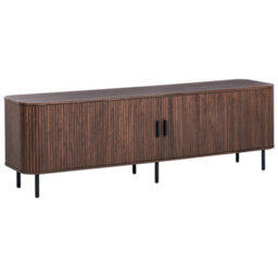 Beliani Retro Tv Stand Bradley Dark Brown - thumbnail 1