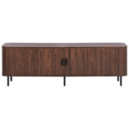 Beliani Retro Tv Stand Bradley Dark Brown - thumbnail 4