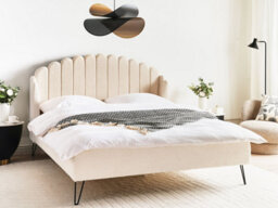 Beliani Bed Boucle Ambillou 160 X 200 Cm (Eu King Size) Beige - thumbnail 2