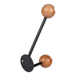 GoodHome Corne Black & Natural Wall-Mounted Hat & Coat Hook (H)102mm (D)102mm - thumbnail 4