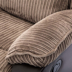 More4Homes Postana Manual High Back Jumbo Cord Fabric Recliner 3 Seater Sofa (Brown) - thumbnail 6