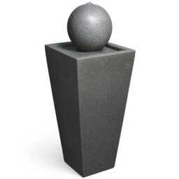 Mda Designs Osiris Outdoor Sphere And Column Water Feature Led Lit Self-Contained Garden And Patio Water Fountain - thumbnail 3