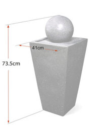 Mda Designs Osiris Outdoor Sphere And Column Water Feature Led Lit Self-Contained Garden And Patio Water Fountain - thumbnail 7
