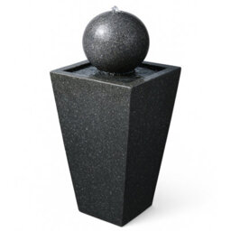 Mda Designs Osiris Outdoor Sphere And Column Water Feature Led Lit Self-Contained Garden And Patio Water Fountain - thumbnail 1