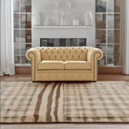 Chesterfield 2 Seater Shelly Angel Leather Sofa Settee Bespoke In Classic Style - thumbnail 2