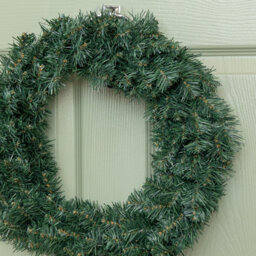Samuel Alexander 47Cm Plain Green Woodcote Spruce Hanging Christmas Wreath - thumbnail 4